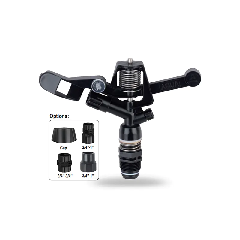 Système d'irrigation agricole DC-S33, haute qualité, cercle complet, double buse, arroseur à impact pour l'irrigation agricole