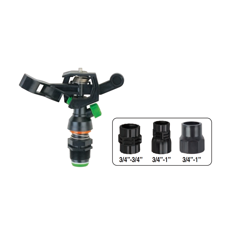 Système d'irrigation et d'arrosage DC-S37, buse de 3/4 pouces, arroseur à impact sur le terrain