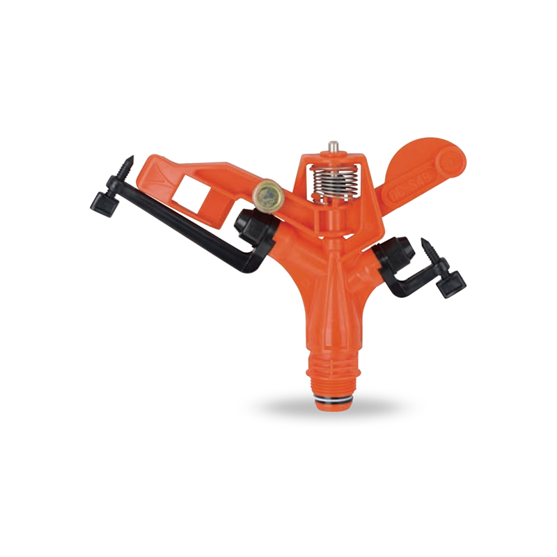 Arroseur à impact en plastique pour irrigation agricole, couleur orange DC-S49, avec connexion filetée mâle de 3/4 pouces